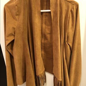A fringey suede jacket